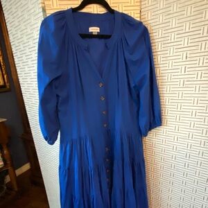 Calvin Klein Royal Blue Long Sleeve Dress